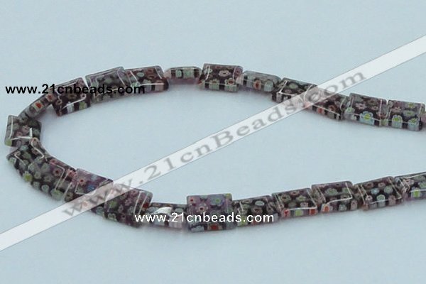 CLG621 5PCS 16 inches 10*14mm rectangle lampwork glass beads wholesale