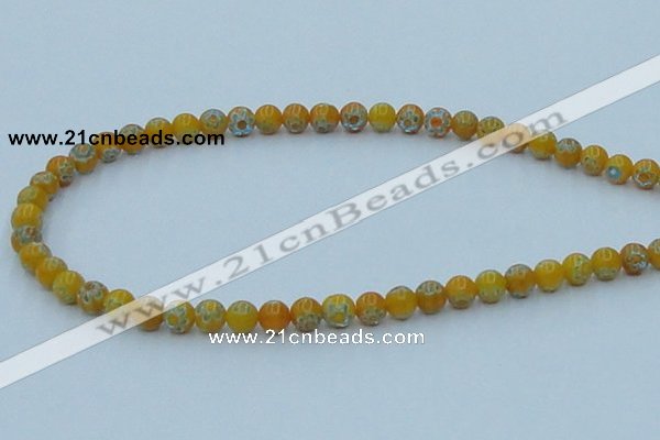 CLG623 10PCS 16 inches 6mm round lampwork glass beads wholesale