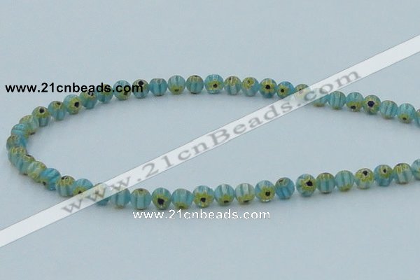 CLG627 10PCS 16 inches 6mm round lampwork glass beads wholesale