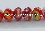 CLG63 15 inches 8*10mm faceted rondelle handmade lampwork beads