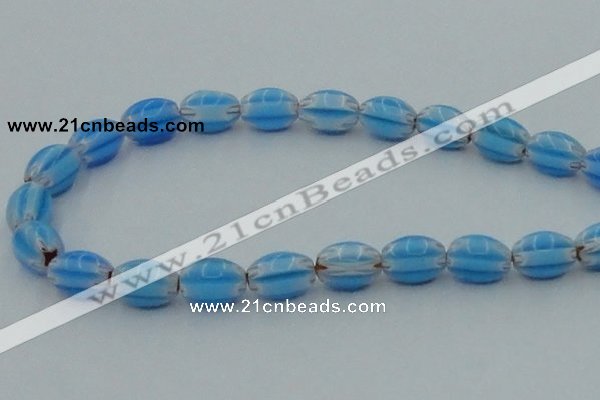 CLG631 5PCS 16 inches 10*14mm oval lampwork glass beads wholesale