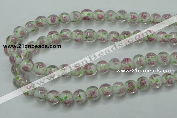 CLG750 15.5 inches 10mm round lampwork glass beads wholesale