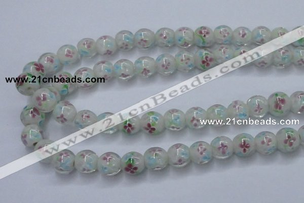 CLG751 15.5 inches 10mm round lampwork glass beads wholesale