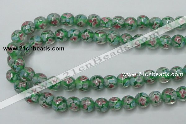 CLG753 15.5 inches 10mm round lampwork glass beads wholesale