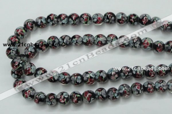 CLG754 15.5 inches 10mm round lampwork glass beads wholesale