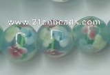 CLG758 15 inches 12mm round lampwork glass beads wholesale