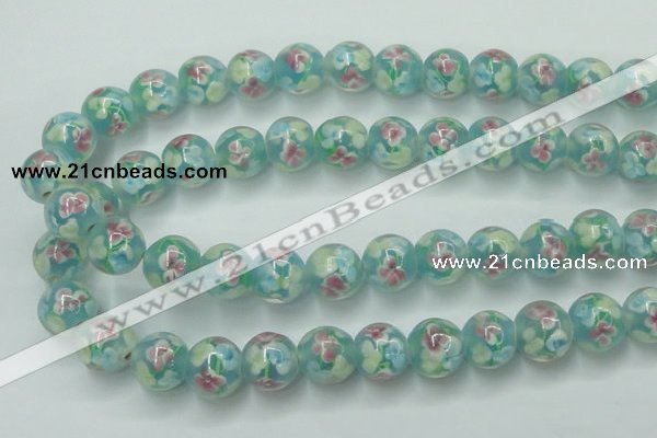 CLG758 15 inches 12mm round lampwork glass beads wholesale