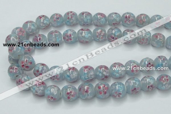 CLG759 15 inches 12mm round lampwork glass beads wholesale