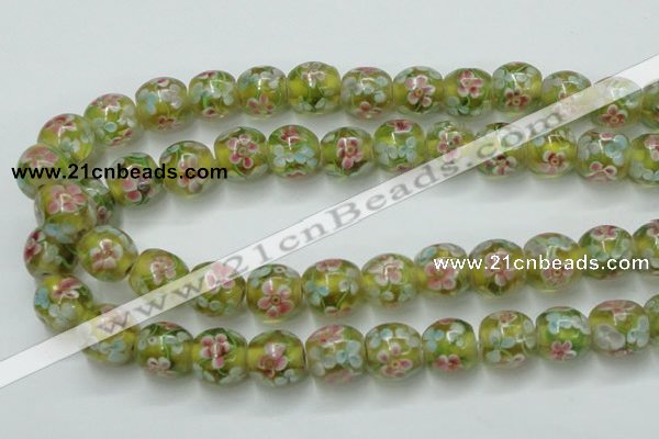 CLG761 15 inches 12mm round lampwork glass beads wholesale