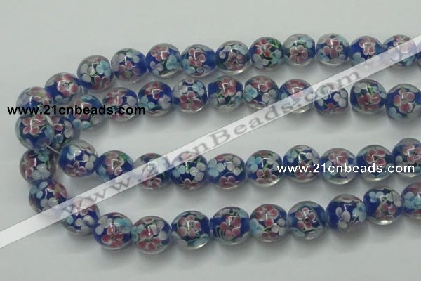 CLG762 15 inches 12mm round lampwork glass beads wholesale