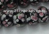 CLG766 14.5 inches 8*12mm rondelle lampwork glass beads wholesale