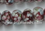 CLG767 14.5 inches 8*12mm rondelle lampwork glass beads wholesale