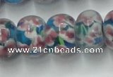 CLG772 14.5 inches 8*12mm rondelle lampwork glass beads wholesale