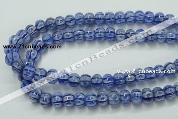 CLG775 14 inches 8*12mm rondelle lampwork glass beads wholesale