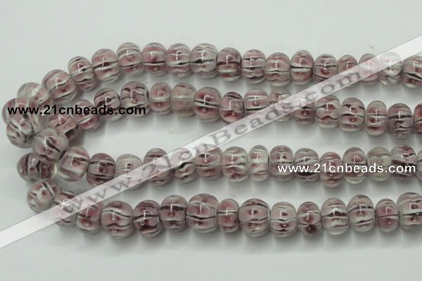 CLG777 14 inches 8*12mm rondelle lampwork glass beads wholesale