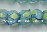 CLG779 14 inches 8*12mm rondelle lampwork glass beads wholesale