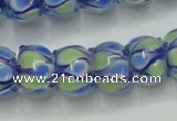 CLG781 14 inches 8*12mm rondelle lampwork glass beads wholesale