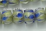 CLG782 14 inches 8*12mm rondelle lampwork glass beads wholesale