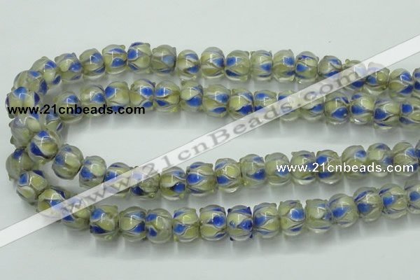 CLG782 14 inches 8*12mm rondelle lampwork glass beads wholesale