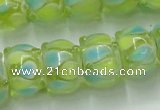 CLG783 14 inches 8*12mm rondelle lampwork glass beads wholesale