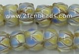 CLG784 14 inches 8*12mm rondelle lampwork glass beads wholesale