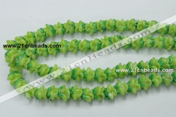 CLG789 15.5 inches 11*13mm rose lampwork glass beads wholesale