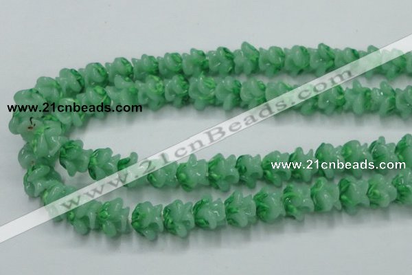 CLG791 15.5 inches 11*13mm rose lampwork glass beads wholesale