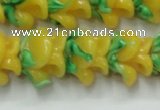 CLG793 15.5 inches 11*13mm rose lampwork glass beads wholesale