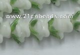 CLG796 15.5 inches 11*13mm rose lampwork glass beads wholesale