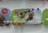 CLG804 15 inches 14*24mm rectangle lampwork glass beads wholesale