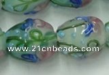 CLG826 15.5 inches 14*18mm pear lampwork glass beads wholesale