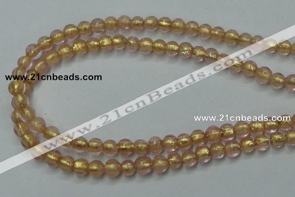 CLG830 12 inches 6mm round lampwork glass beads wholesale