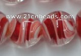 CLG852 15.5 inches 18mm round lampwork glass beads wholesale