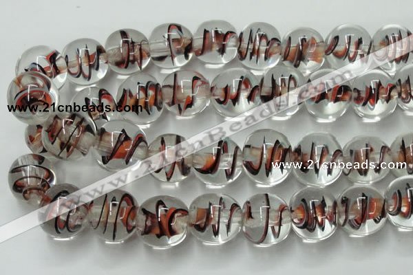 CLG853 15.5 inches 18mm round lampwork glass beads wholesale