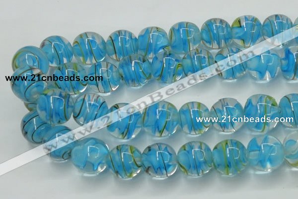 CLG854 15.5 inches 18mm round lampwork glass beads wholesale