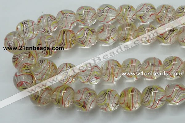 CLG856 15.5 inches 18mm round lampwork glass beads wholesale