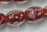 CLG879 15 inches 12*15mm oval lampwork glass beads wholesale