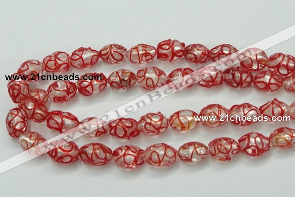 CLG880 2PCS 16 inches 12*18mm oval lampwork glass beads wholesale