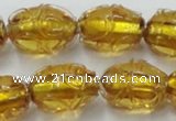 CLG882 2PCS 16 inches 12*18mm oval lampwork glass beads wholesale