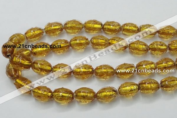 CLG882 2PCS 16 inches 12*18mm oval lampwork glass beads wholesale