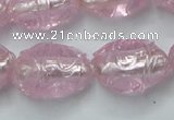 CLG884 2PCS 16 inches 12*18mm oval lampwork glass beads wholesale