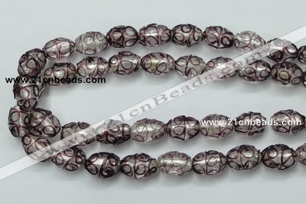 CLG885 2PCS 16 inches 12*18mm oval lampwork glass beads wholesale