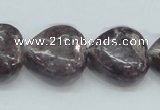 CLI03 15.5 inches 20*20mm heart natural lilac jasper beads wholesale