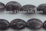 CLI05 15.5 inches 13*18mm oval natural lilac jasper beads wholesale