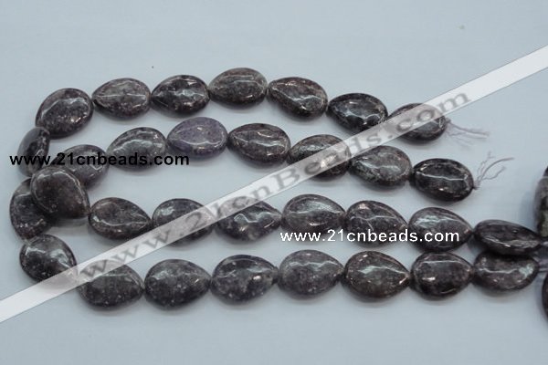 CLI06 15.5 inches 18*25mm teardrop natural lilac jasper beads wholesale