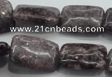 CLI07 15.5 inches 18*25mm rectangle natural lilac jasper beads wholesale