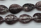 CLI20 15.5 inches 13*18mm flat teardrop lilac jasper beads wholesale