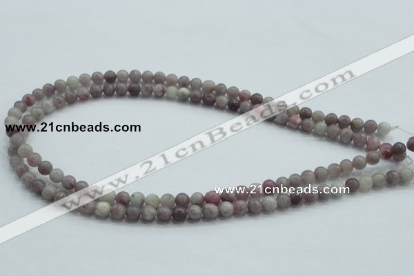 CLI51 15.5 inches 6mm round natural lilac jasper beads wholesale