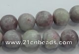 CLI54 15.5 inches 12mm round natural lilac jasper beads wholesale