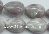 CLI60 15.5 inches 18*25mm teardrop natural lilac jasper beads wholesale